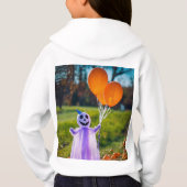 フルスリーブホワイトコットンキッズtシャツ (裏面)