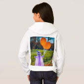 フルスリーブホワイトコットンキッズtシャツ (裏面フル)