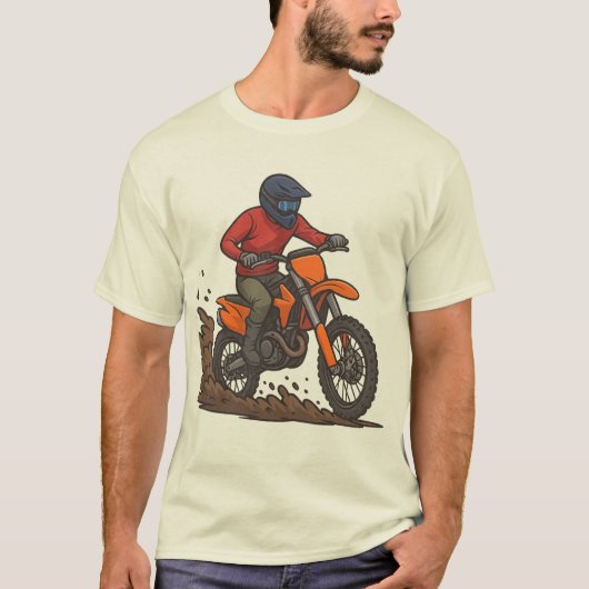 フルスロットルダートバイクパワー Tシャツ (正面)