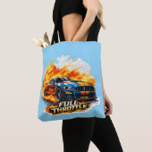 🏁🔥 フルスロットル トートバッグ 👜🚗 (クローズアップ)