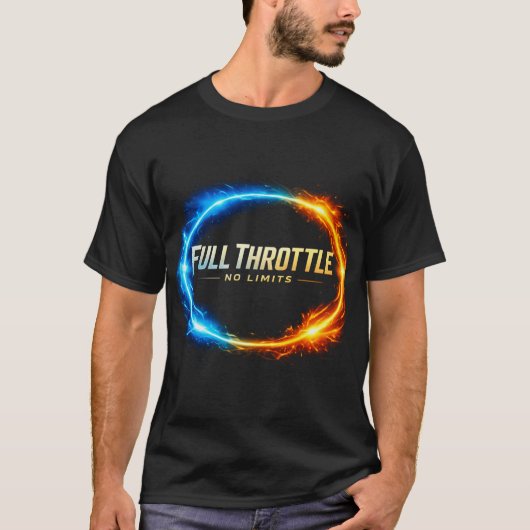 フルスロットル 無制限 Tシャツ - ファイア＆アイス エナジー (正面)