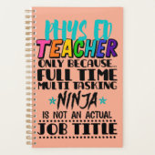 フルタイムのタスクが原因のPhys Ed先生数々ののみ プランナー手帳 (正面)