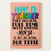 フルタイムのタスクが原因のPhys Ed先生数々ののみ プランナー手帳 (裏面)