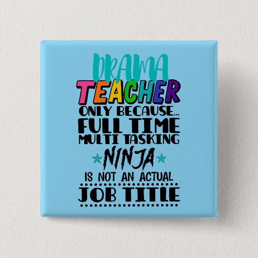 フルタイムのタスク処理しか行わないドラマ数々の先生 缶バッジ (正面)