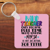 フルタイムのタスク処理によるバンド数々の先生のみ キーホルダー (正面)