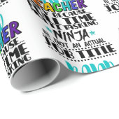 フルタイムのタスク処理によるバンド数々の先生のみ ラッピングペーパー (ロールコーナー)