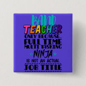 フルタイムのタスク処理によるバンド数々の先生のみ 缶バッジ (正面)