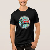 フルタイムの父 パートタイムの運転手 トライブレンドTシャツ (正面)
