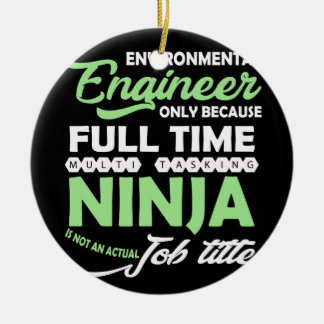 フルタイムの環境エンジニア セラミックオーナメント