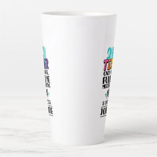 フルタイムスペインの・タスクを使用した場合に数々ののみ先生 カフェラテマグ (正面)