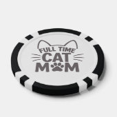 フルタイム猫ママ 面白いネコ好きギフト ポーカーチップ (シングル)