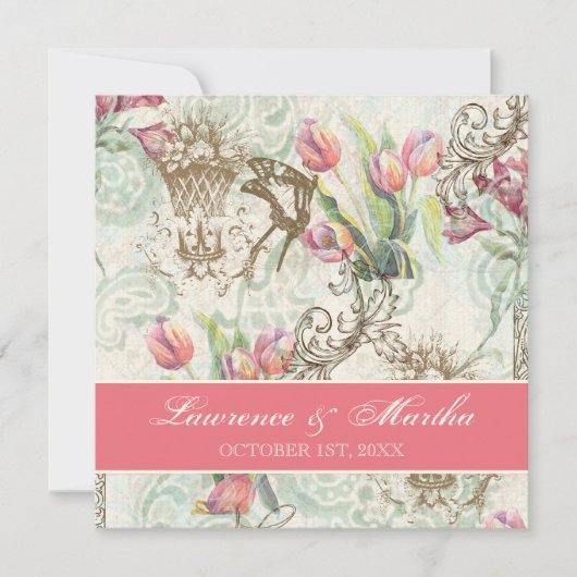 フルタビエス'nチューリップエレガントな結婚式 招待状 (正面)