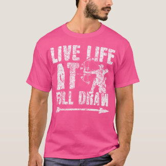 フルチャージで生きる アーチェリー アーチャー 弓狩猟 Tシャツ