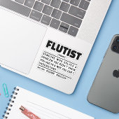 フルティスト名詞音楽の恋人おもしろい楽器プレーヤー シール (ノートパソコンとiPhone)