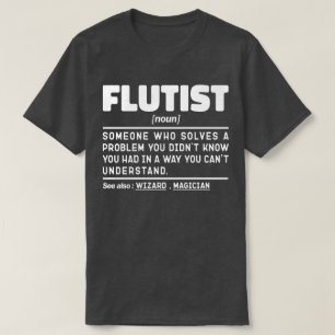 フルティスト名詞音楽の恋人おもしろい楽器プレーヤー Tシャツ