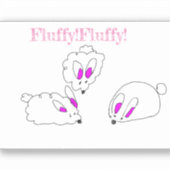 フルディウサギのステッカー シール (正面)