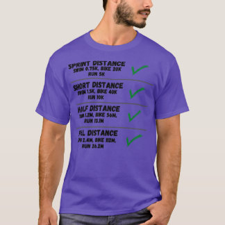 フルディスタンスのトリアロンが行われるフルディスタンスが低い Tシャツ
