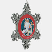 フルトリートメント スノーフレークピューターオーナメント (左)