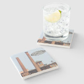 フルトンミルアトランタ、カバゲータウン、フルトンミルアトランタ、 ストーンコースター (横)