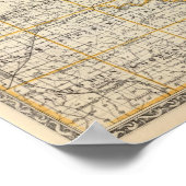 フルトン郡とレウィスタウンの地図 ポスター (角)