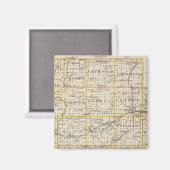 フルトン郡とレウィスタウンの地図 マグネット (正面/裏面)