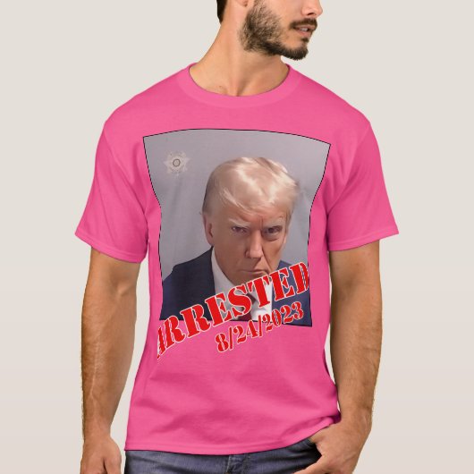 フルトン郡の逮捕日とトランプMugshot Tシャツ (正面)