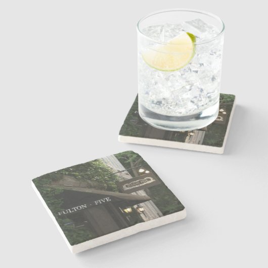 フルトン・ファイブ・チャールストン、SC。大理石コースター。 ストーンコースター (横)