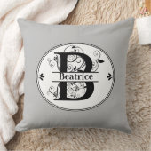 フルネームとカラーのモノグラムB クッション (ブランケット)