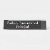 フルネームのプリンシパル(黒) デスクネームプレート (正面)