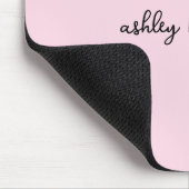 フルネームのモノグラムをミニマル赤面ピンクに追加 マウスパッド (コーナー)