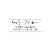 フルネームファンシー差出人住所自己インク入力スタンプ セルフインキングスタンプ (デザイン)