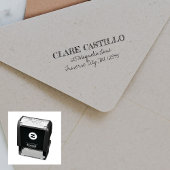 フルネームファンシー差出人住所自己インク入力スタンプ セルフインキングスタンプ