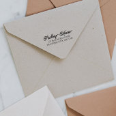 フルネームファンシー差出人住所自己インク入力スタンプ セルフインキングスタンプ