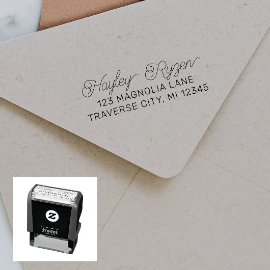 フルネームファンシー差出人住所 セルフインキングスタンプ