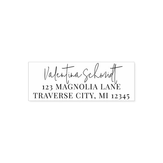フルネームファンシー差出人住所 セルフインキングスタンプ (デザイン)