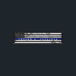 フルネーム余分な長い薄いブルーライン警察旗 キャンバスプリント<br><div class="desc">警察と法執行機関を表す薄い青い線のアメリカのフラグを上にフルネームを特徴動揺してとする余分な長い壁のキャンバスのラップ。</div>