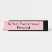 フルネーム元金の水色ピンク赤面 デスクネームプレート (正面)