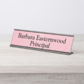 フルネーム元金の水色ピンク赤面 デスクネームプレート (正面)