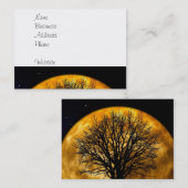 フルハカッコいいーベストムーンツリーシルエットギフト 名刺 (正面/裏面)