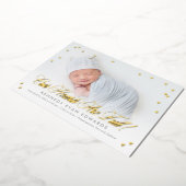 フルハートフォイルベビー誕生発表 箔シーズンカード (回転した状態)