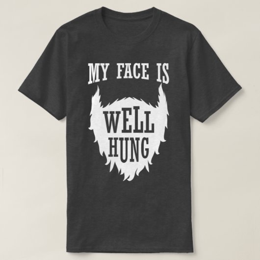 フルヒゲ私の顔は良つるい Tシャツ (デザイン正面)