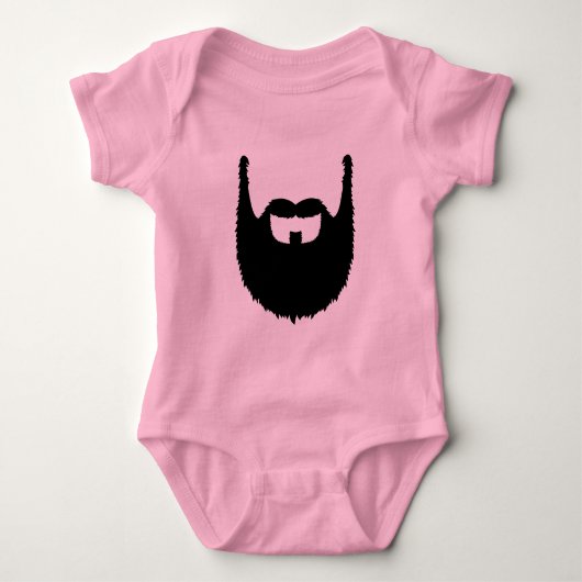 フルヒゲ ベビーボディスーツ (正面)