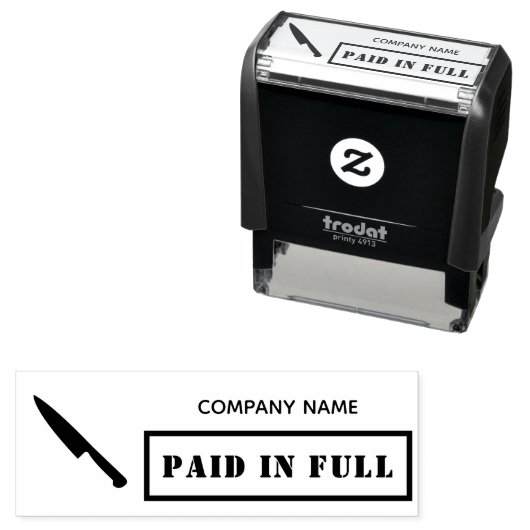 フルビジネスで支払われた料理シェフナイフ セルフインキングスタンプ (インサイチュ)