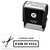 フルビジネスのハサミの髪のモダンサロンで支払い セルフインキングスタンプ (インサイチュ)