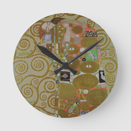 フルフィルメントの勉強, c.1905-09 (papのcおよび金ゴールド) ラウンド壁時計 (正面)