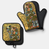 フルフィルメントアカザエンスバイグスタフクリムト 鍋つかみ&鍋敷きセット (正面/裏面)