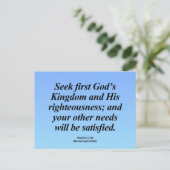 フルフィルメントマタイ6:33略記 ポストカード (スタンド正面)