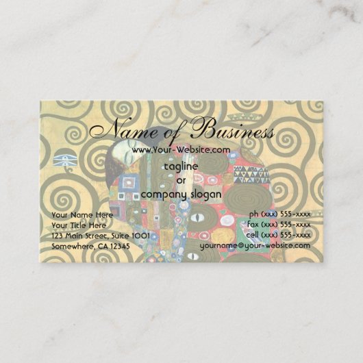 フルフィルメント(受け入れ)by Gustavクリムト 名刺 (正面)