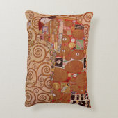 フルフィルメントby Gustavクリムト,ヴィンテージアールヌーボー アクセントクッション (裏面(縦))