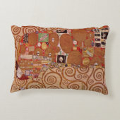 フルフィルメントby Gustavクリムト,ヴィンテージアールヌーボー アクセントクッション (裏面)